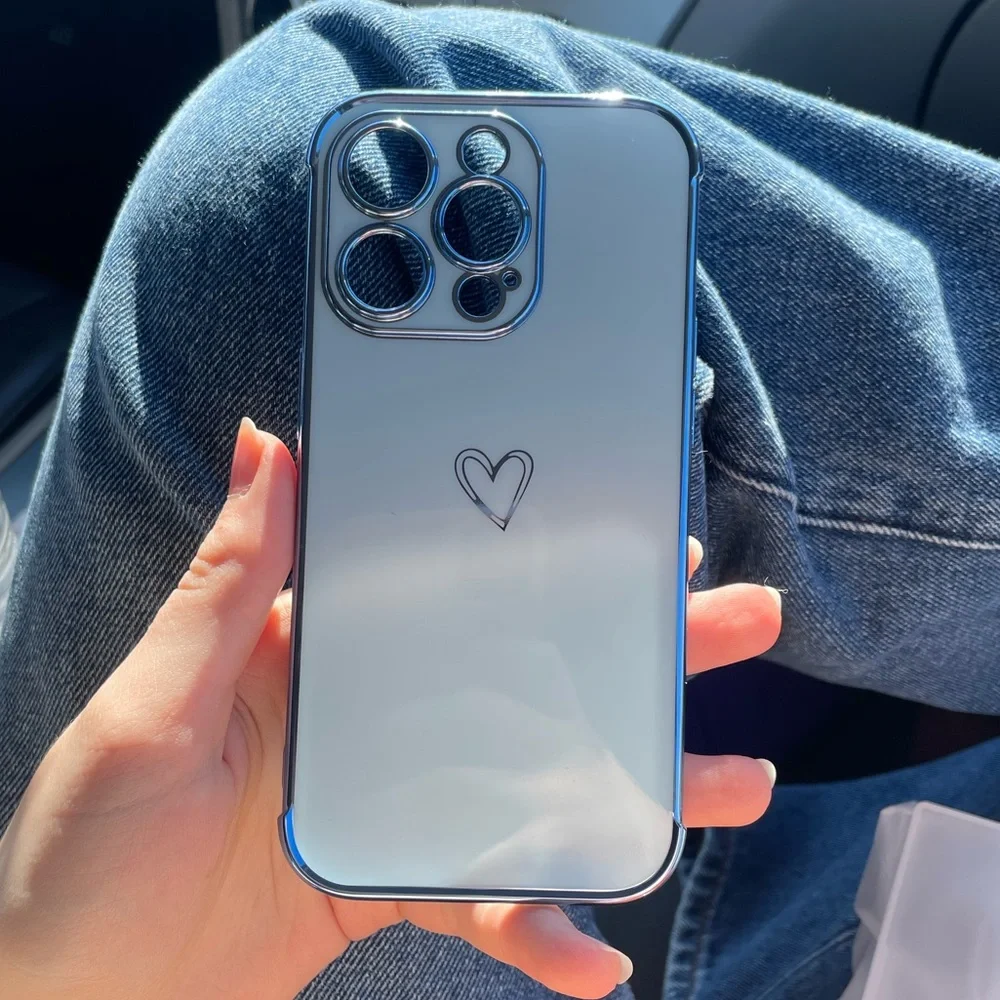 NWT iPhone 13 Pro Heart Baby Blue Case